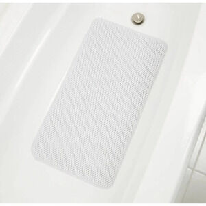 NEW Small Cushion Bath Mat White - Room Essentials™: PVC Non-Slip, Molded Textur